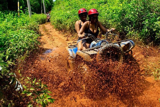 3 adrenaline activities Atvs Zipline and a swim experience in a cenote - Shared ATVs in the jungle