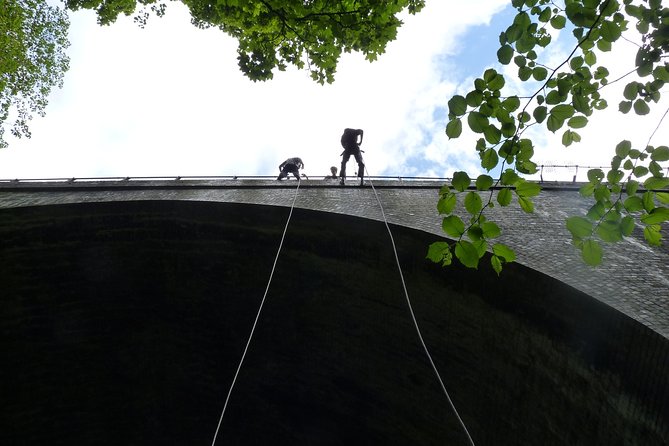 Abseil Experience - Millersdale Derbyshire Peak District - The Millers Dale setting gives the abseil its character