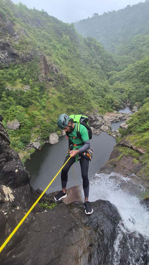 Abseiling/Canyoning - Abseiling down the 10, 15, and 25-meter drops