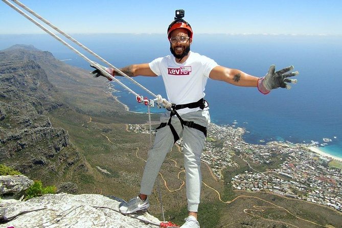 Abseiling Table Mountain - Reaching the summit by cable car