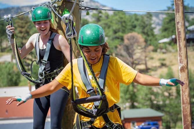 Activity to Open Air Adventure Park. - Green, blue, and black obstacles for different abilities