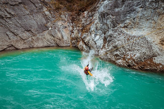 Adrenaline Aquatic Tour - Rappelling down the 30-meter canyon wall