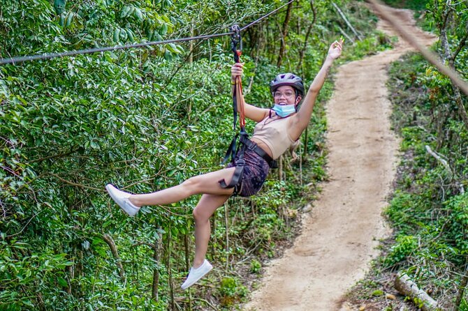 Adrenaline experience from Cancun Atvs Ziplines and a Mayan Cenote - Swimming in a real Mayan cenote