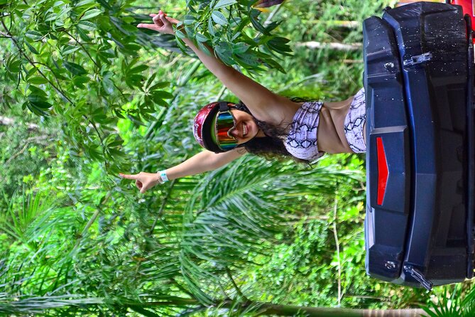 Adrenaline Tour with ATV, Zipline, and Cenote from Cancun - A quick zipline circuit above the trees