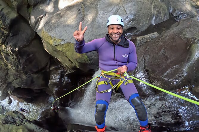 AdventurePark Canyoning at Salto do Cabrito, Sao Miguel Açores - Rappelling, sliding, and scrambling through volcanic rock