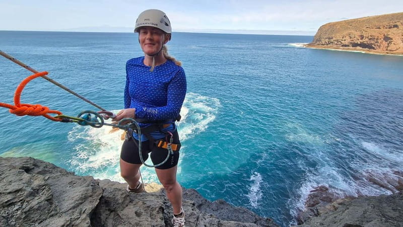 Agaete: Gran Canaria Coasteering. Marine Ferrata and Zipline - Rappelling From the Cliff to the Coast