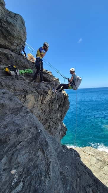 Agaete: Gran Canaria Coasteering. Marine Ferrata and Zipline - Snorkeling in the Clear Atlantic Water