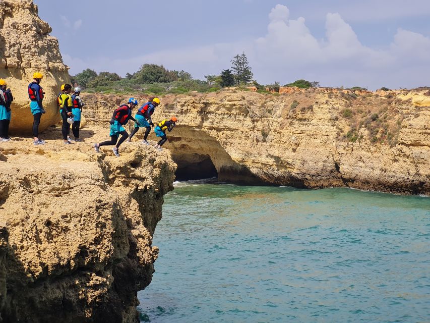 Albufeira: Guided Coasteering Tour with Cliff Jumping - The physical side is more serious than the photos suggest