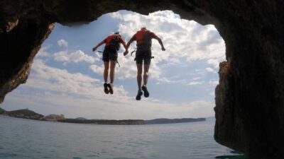Coasteering at Cala Dragunara in Porto Conte Park