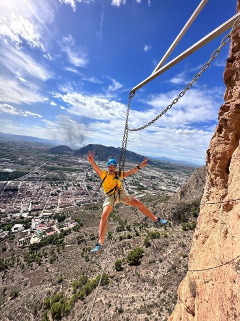 Alicante: Redovan Via Ferrata, family Climb - The 25-meter bridge and the first taste of height