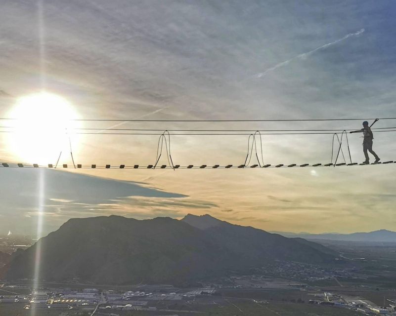 Alicante: Redovan Via Ferrata, family Climb - The hinge pass reaches 90 meters above the ground