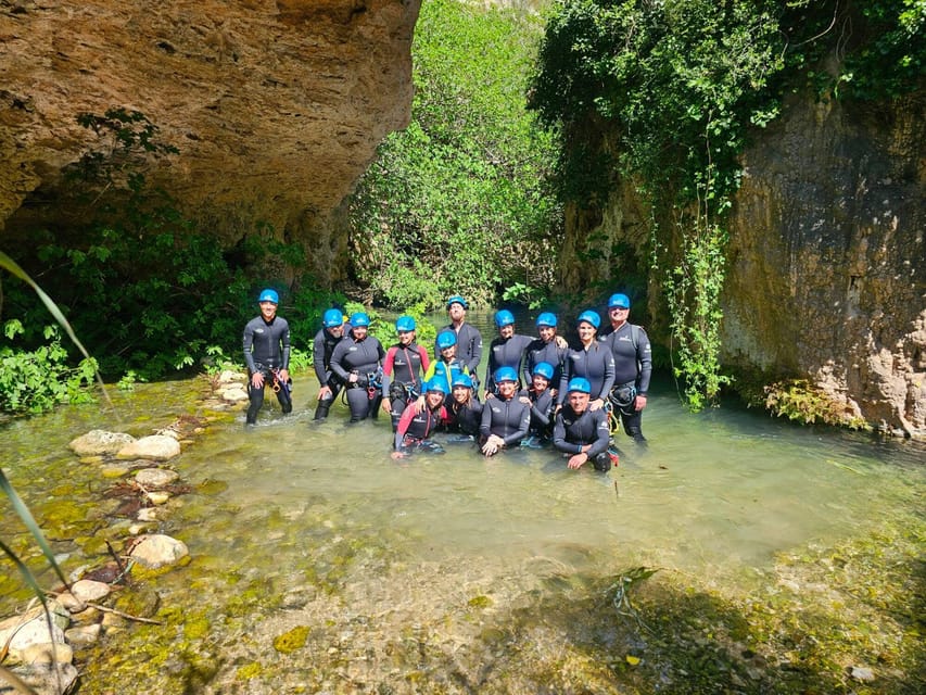 Anna: Gorgo de la Escalera Water Canyoning - The 25-meter rappel beside the waterfall
