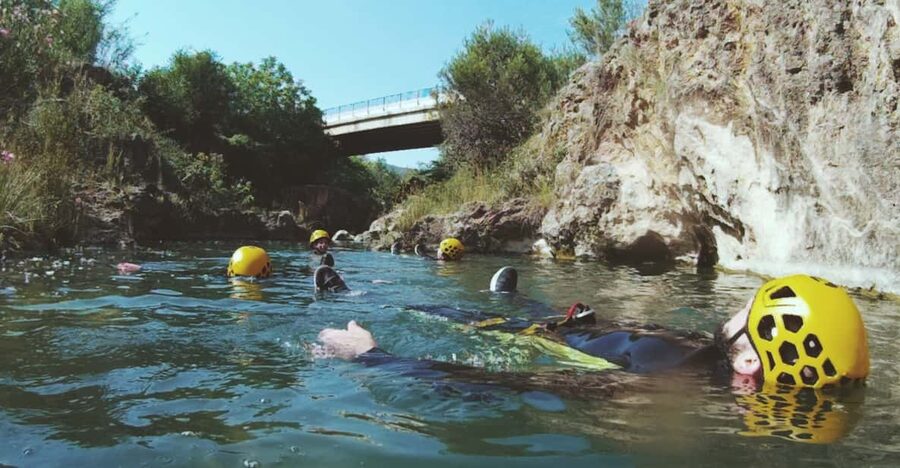 Anna: Guided Canyoning Tour - Getting equipped with neoprene, helmet, and harness