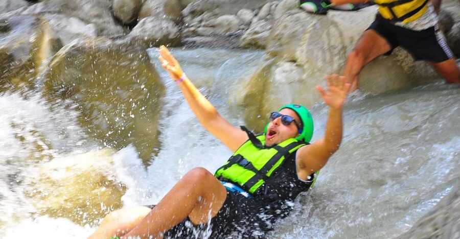 Antalya:Canyoning,Rafting,Zipline,Canyon visit with Lunch - Getting ready for cold water and rough ground