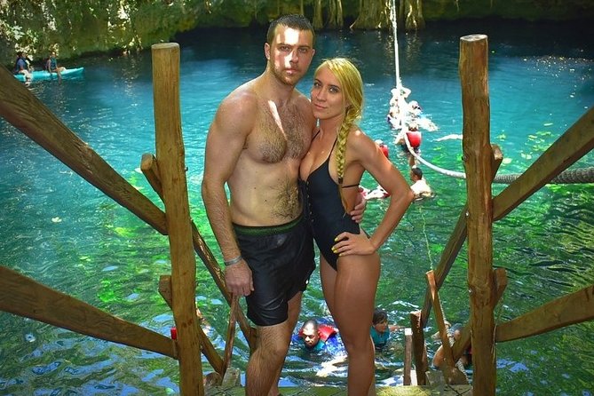 ATV shared experience, Ziplines and Cenote swim experience in one Adrenaline day - Cooling off in a real jungle cenote