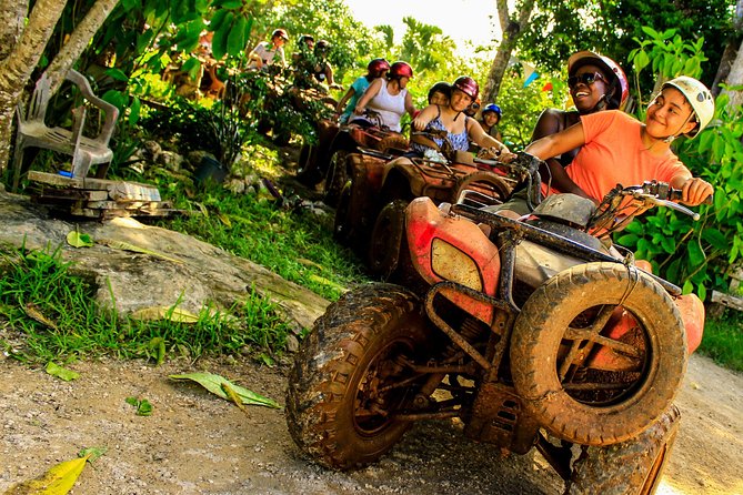 ATV shared experience, Ziplines and Cenote swim experience in one Adrenaline day - Guide support and group size