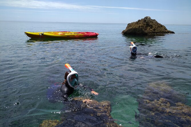 Award Winner Premium Kayak and Coasteering Adventure with Lunch - Kayaking toward Lapa de Santa Margarida