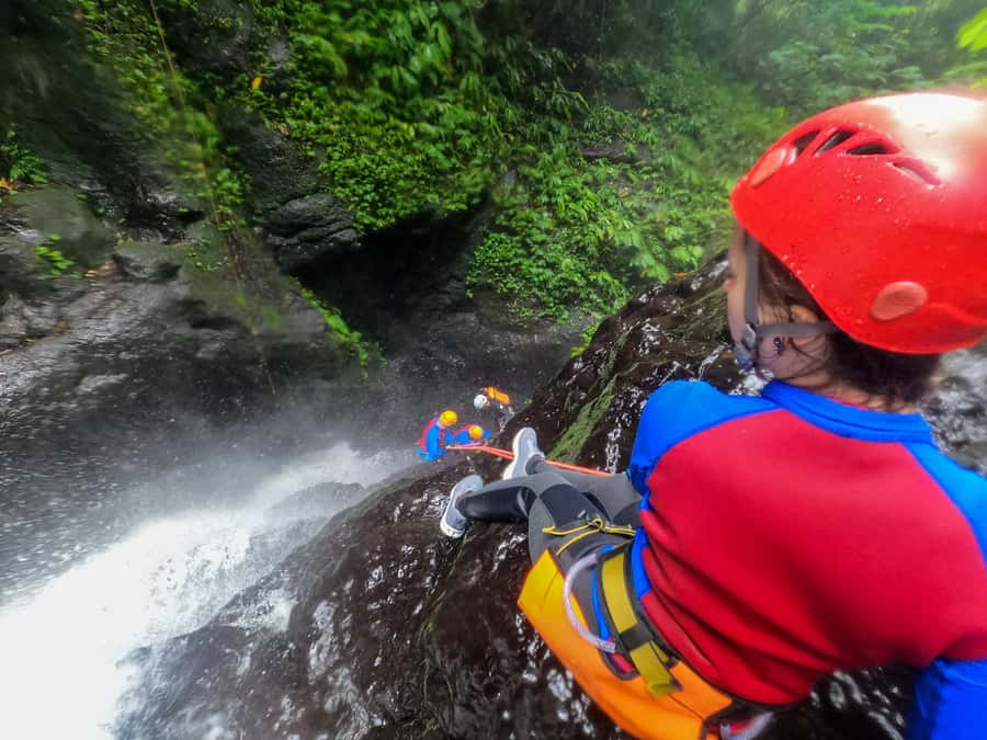Bali: Alam Canyon The Natural Canyoning Adventure - The upper canyon: open rock and tall abseils