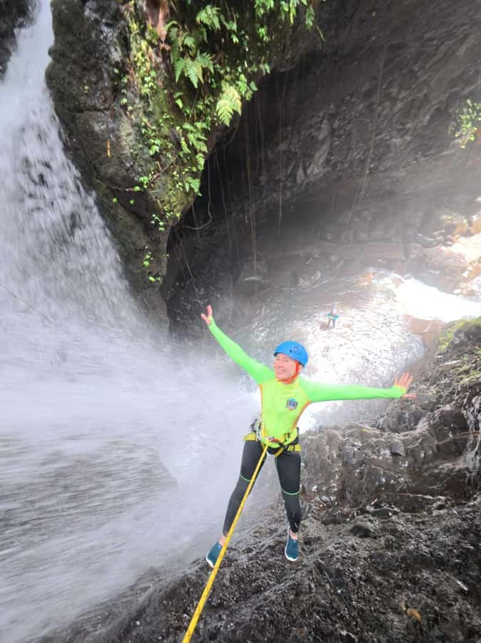 Bali: Gitgit Waterfall Canyoning with Transfers & Lunch - Getting fitted with safety gear
