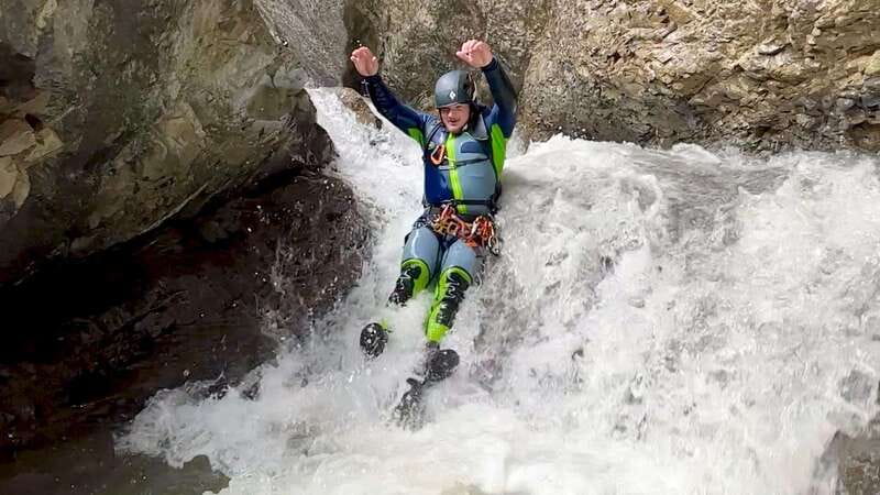 Banff: Beginner Canyoning Half-Day Tour - The final waterfall rappel and the option to walk around
