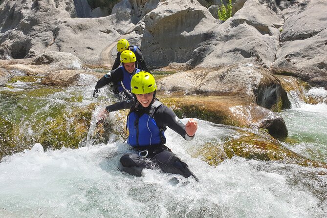 Basic Canyoning on Cetina River from Split or Zadvarje - Moving through the Cetina River by swimming and sliding