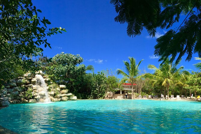 Bavaro Adventure Park Buggy Ride, Zipline Mega Splash, and Waterfall Pool - Waterfall pool time and the Dominican lunch