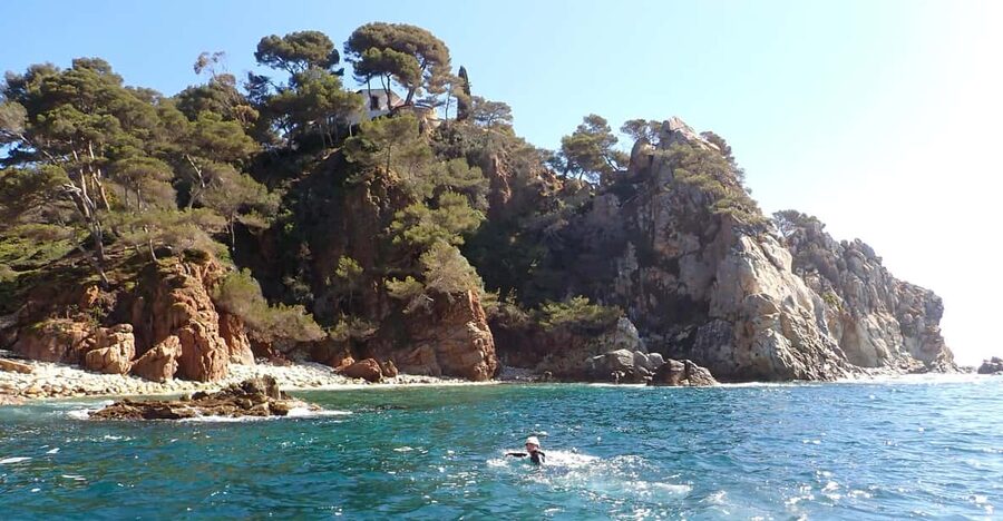 Blanes: Coasteering - the best coasteering in costa Brava - Swimming toward the secluded coves