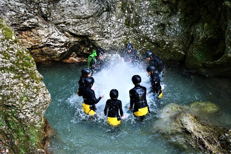 Bovec: 100% Unforgettable Canyoning Adventure + FREE photos - The 12-meter waterfall rappel