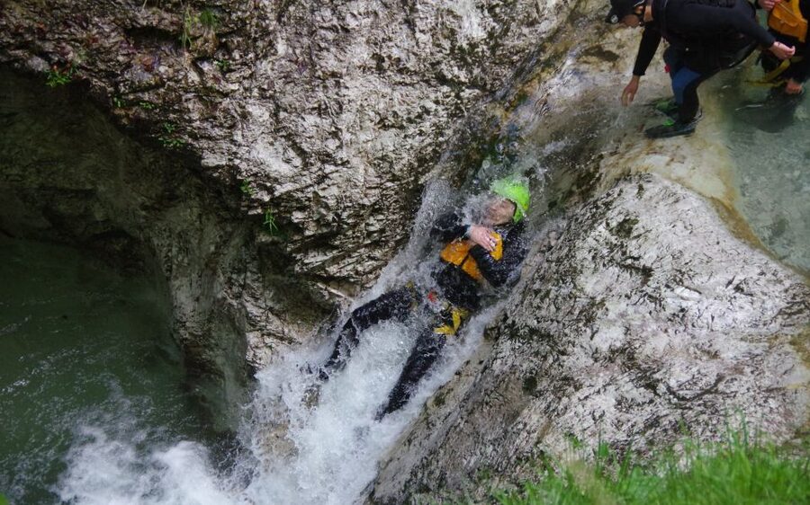 Bovec: Half-Day Canyoning Trip - The eight-minute ride and the uphill approach