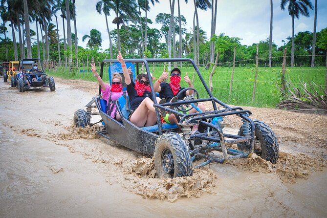 Buggy Extreme Tour to Macau Beach and River Cave in Punta Cana - Swimming at Los Hoyos del Salado cenote
