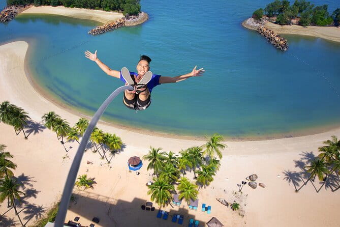 Bungy Jump - Reaching Skypark Sentosa at Siloso Beach