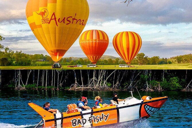 Cairns Hot Air Balloon Flight + Bad Fishy Jet Boating Cairns - A sunrise start over the Atherton Tablelands