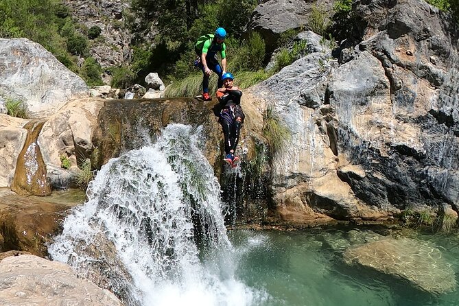 Canyoning Adventure Rio Verde in Granada - Slides, jumps, and waterfall rappels