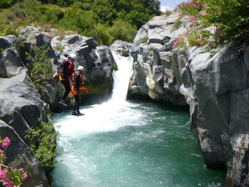 Canyoning and bodyrafting in the Alcantara River - Pools, slides, and jumps in a volcanic gorge