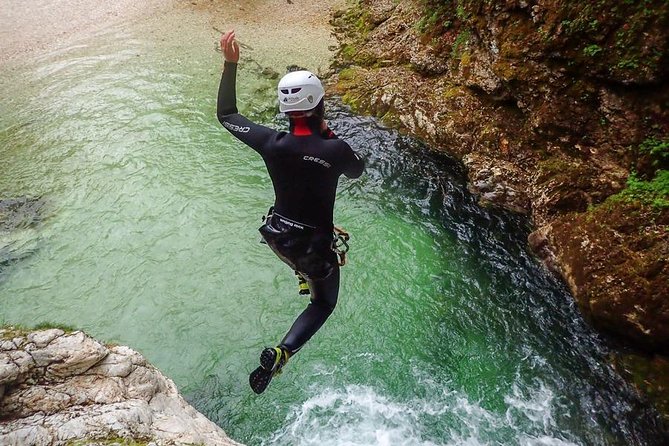 Canyoning Bled Slovenia - Swimming, sliding, and floating on the Sava Bohinjka
