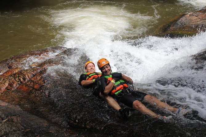 Canyoning Da Lat Vietnam - A 70-meter zipline into the river