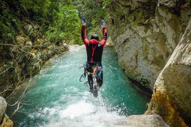 Canyoning Experience in Neda for Beginners - Slides, jumps, swims, and climbs