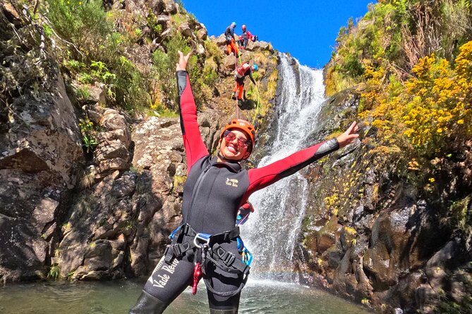 Canyoning Experience Level I Beginners in Ribeira das Cales - Getting suited up with the right equipment