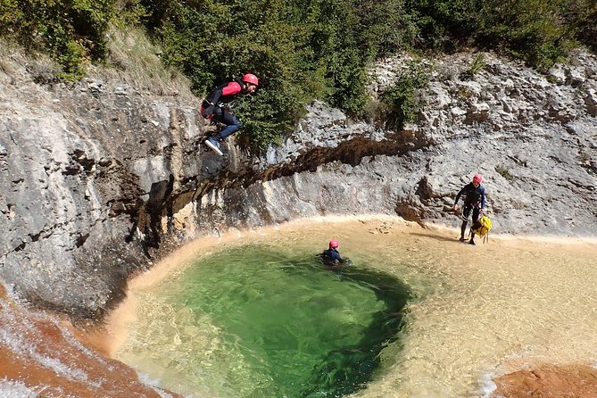 Canyoning for family and kids in Sierra de Guara - Getting fitted with the canyoning equipment