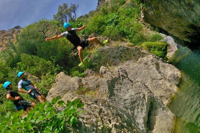 Canyoning Gorge Descent, river walk in Benahavis. - Optional jumps from 3 to 7 meters