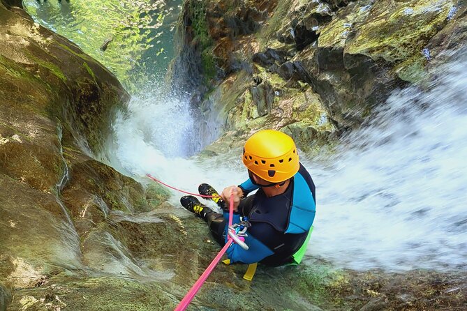 Canyoning Grenoble: the Canyon of Ecouges - Two rappels, including the 27-meter descent
