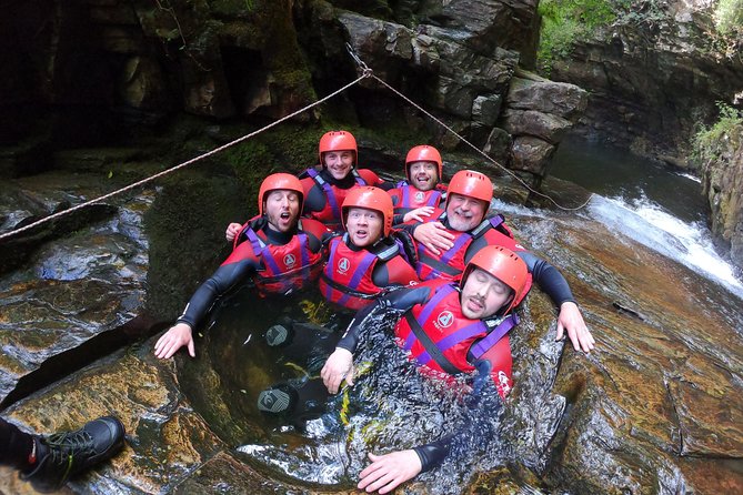 Canyoning in Snowdonia - Entering Prysor Gorge near Blaenau Ffestiniog