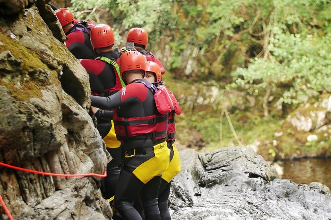 Canyoning in Snowdonia - Wetsuits, helmets, and the first safety briefing