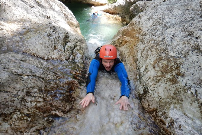 Canyoning in Susec Gorge from Bovec - Jumps, slides, and rope sections