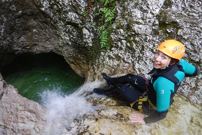 Canyoning in Susec Gorge from Bovec - Entering the gorge and meeting the water