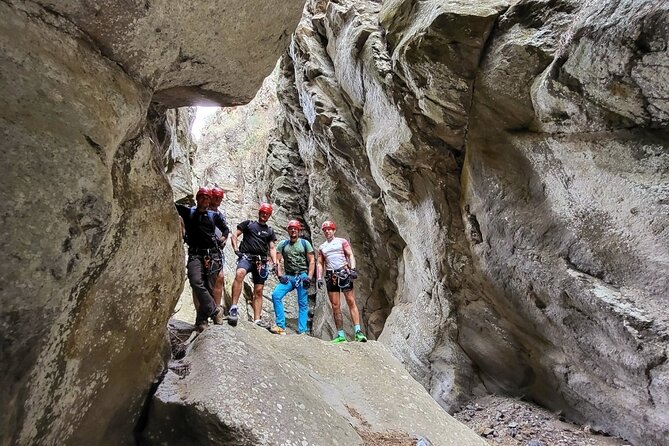 Canyoning in Tenerife South - Rappelling through volcanic rock
