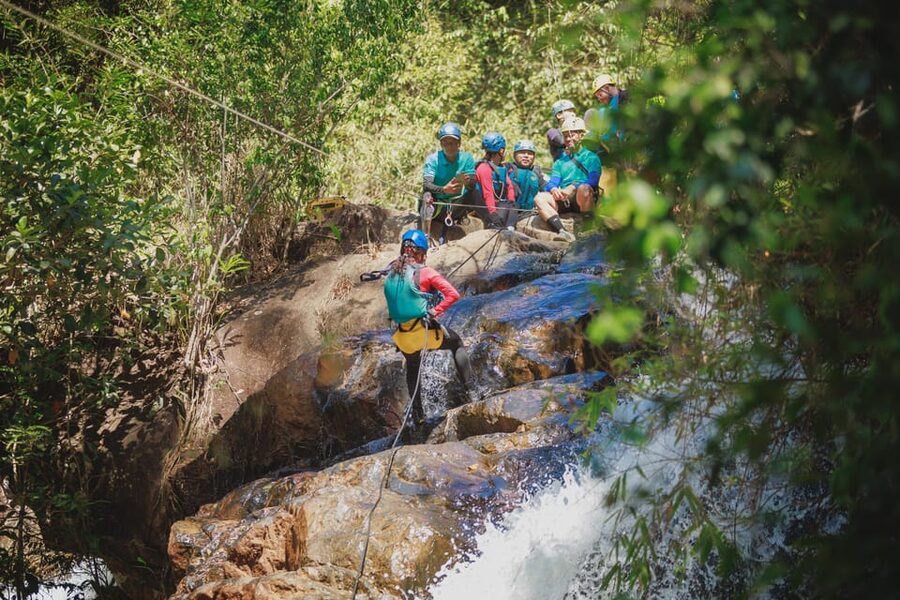 Canyoning Tour in Da Lat - The 7-meter cliff jump and river swim