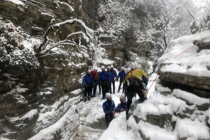 Canyoning trip at Zagori area of Greece - Section A - Five rappels, including a 17-meter descent