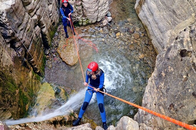 Canyoning trip at Zagori area of Greece - Section B - Eight rappels in Nefeli Canyon near Papigo