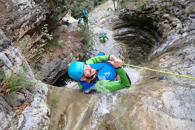 Canyoning "Vione" - advanced Canyoningtour also for sportive beginner - Group size and guide attention
